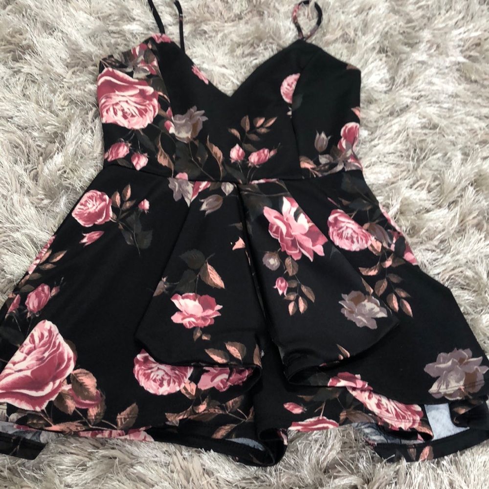 Floral short/dress romper